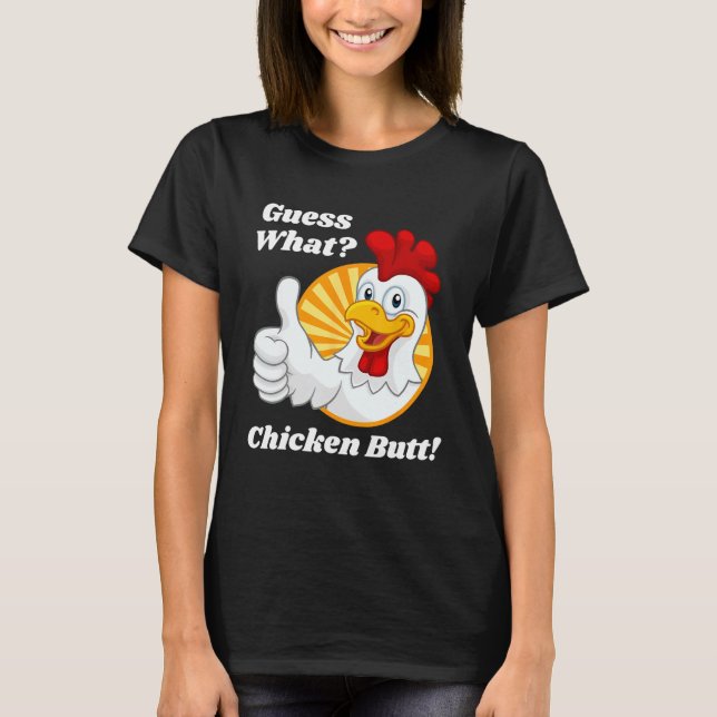 Camiseta Adivinen lo divertidísimo del pollo Butt Funny Cla (Anverso)