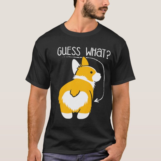 Camiseta Adivinen Lo Que Aparato De Chiste De Corgi Butt Pa (Anverso)
