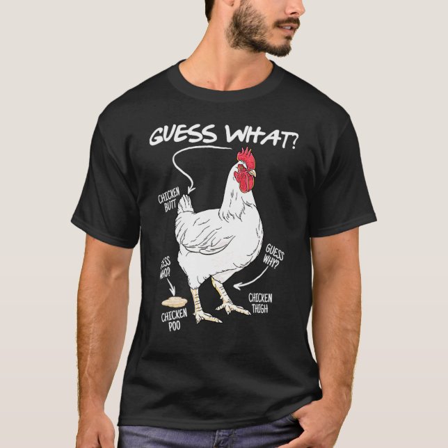 Camiseta Adivinen lo que el culo de pollo bromea con el hum (Anverso)