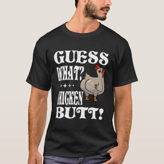 Camiseta Adivinen lo que el granjero de pollitos de pollo y (Anverso)