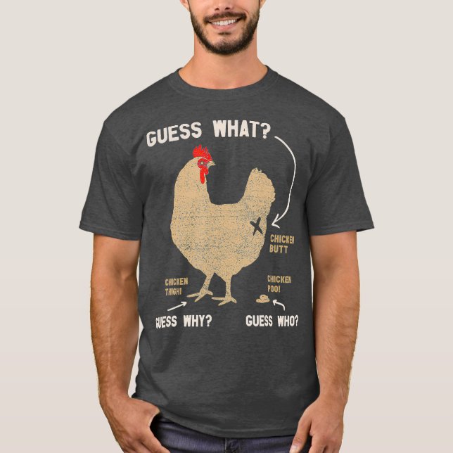 Camiseta Adivinen Lo Que El Toro De Pollo Adivina Por Qué E (Anverso)