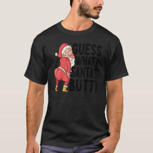 Camiseta Adivinen lo que Navidades del trasero de Santa Cla