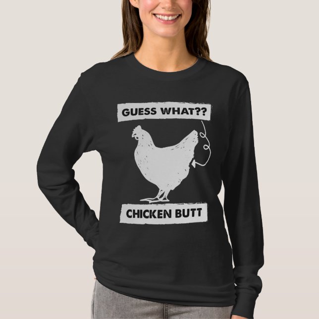 Camiseta Adivinen Para Qué Pollo Blanco (Anverso)