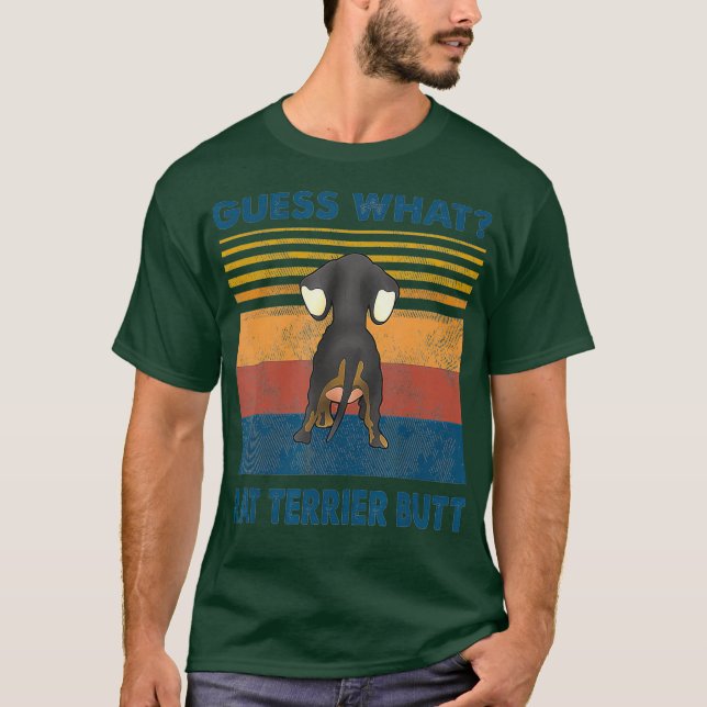 Camiseta Adivinen qué adoran a Rat Terrier Butt Perg (Anverso)