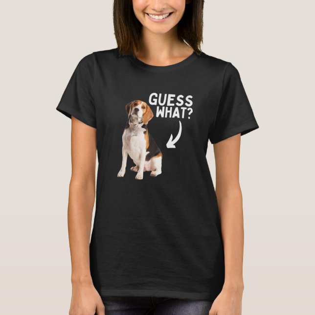 Camiseta Adivinen qué Beagle Butt cazando al dueño del perr (Anverso)