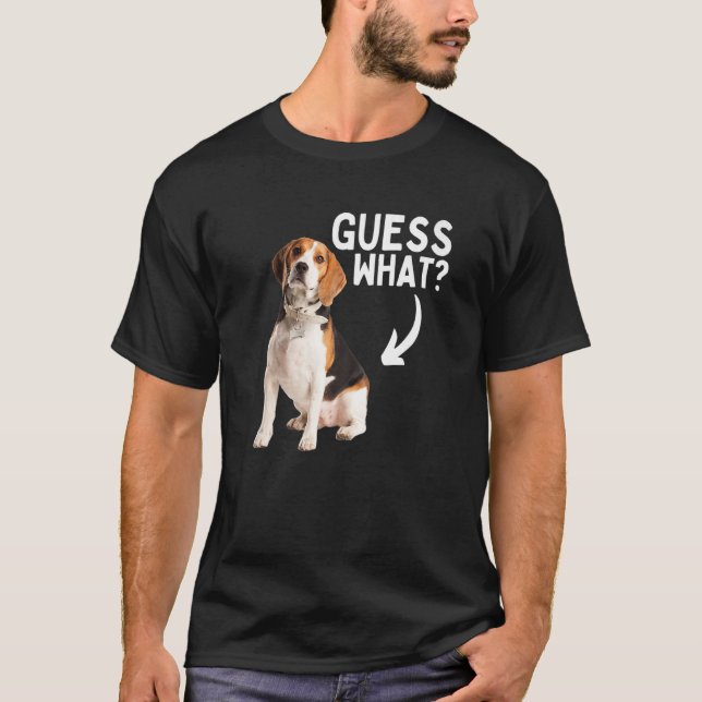 Camiseta Adivinen qué Beagle Butt cazando al dueño del perr (Anverso)