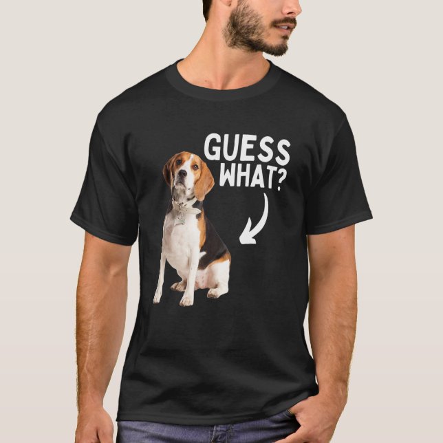 Camiseta Adivinen qué Beagle Butt cazando al dueño del perr (Anverso)