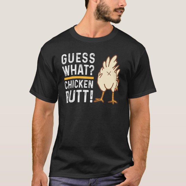 Camiseta Adivinen Qué Butt De Pollo, Amante De Animales De  (Anverso)