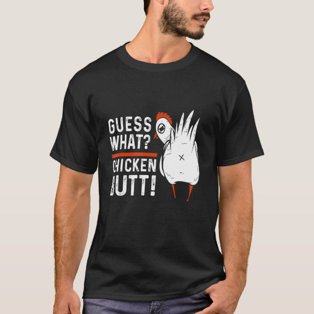 Camiseta Adivinen qué Chiste de pollo blanco (Anverso)