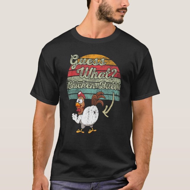 Camiseta Adivinen qué Chiste de pollo con mantequilla de po (Anverso)