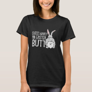 Camiseta Adivinen qué conejo divertido de Bunny Butt feliz
