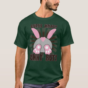 Camiseta Adivinen qué conejo trasero conejo conejo amoroso 