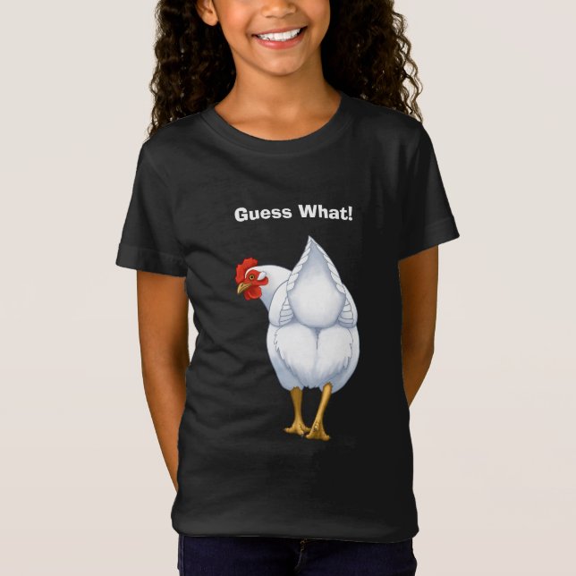 Camiseta Adivinen qué gallina blanco (Anverso)