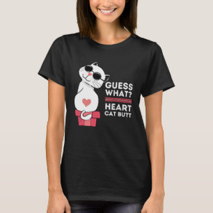 Camiseta Adivinen qué gato del corazón se burla de gato