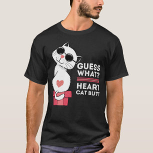 Camiseta Adivinen qué gato del corazón se burla de gato