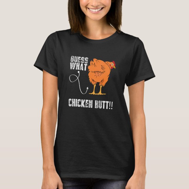 Camiseta Adivinen Qué Meme Sarcástico De Pollo Butt De Poll (Anverso)