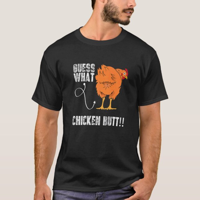 Camiseta Adivinen Qué Meme Sarcástico De Pollo Butt De Poll (Anverso)