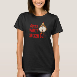Camiseta Adivinen qué meme sobre animales de pollo y torta