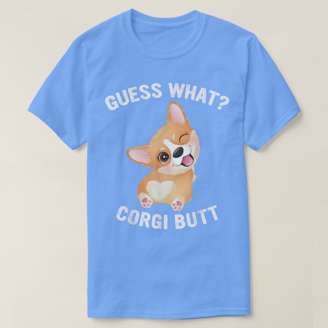 Camiseta Adivinen Qué Perro Corgi Butt Funny Corgi  (Diseño del anverso)