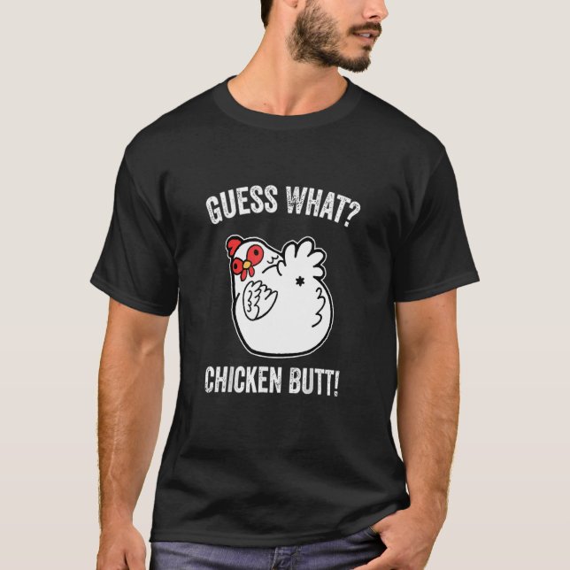 Camiseta Adivinen qué plato de pollo (Anverso)