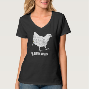 Camiseta Adivinen Qué Pollo Butt California Ca Usa Map