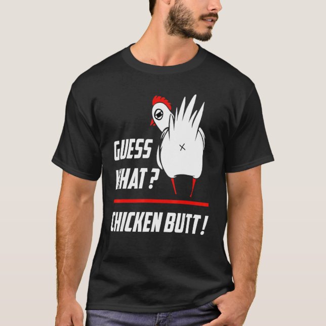 Camiseta Adivinen qué pollo pero qué divertido pollito B (Anverso)