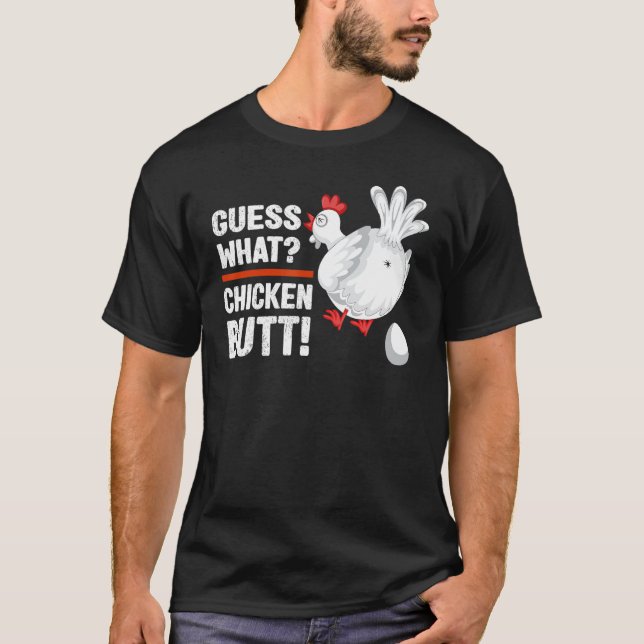 Camiseta Adivinen qué pollo trasero papá hermanosHumor de a (Anverso)