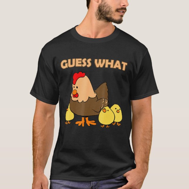 Camiseta Adivinen Qué Torno De Pollo Frente Y Atrás (Anverso)
