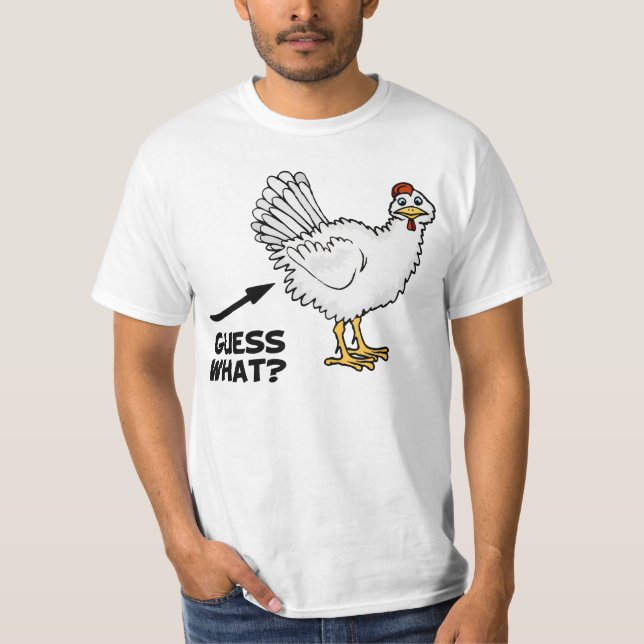 Camiseta Adivinen qué trasero de pollo (Anverso)