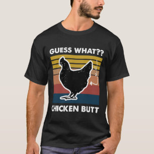 Camiseta Adivinen Qué Viñeta Retro De Pollo