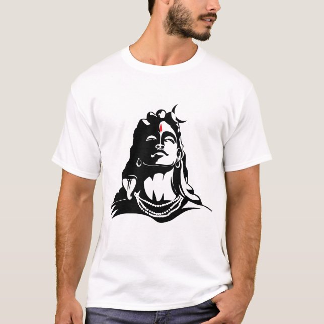 Camiseta Adiyogi Mahadev OM Namah Shivaya hindú (Anverso)