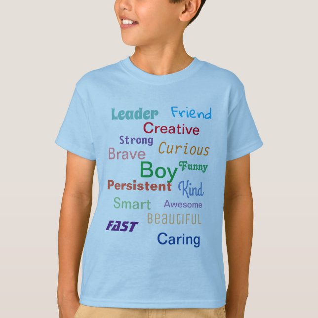 Camiseta adjetiva de Personalizable "Boy" (Anverso)