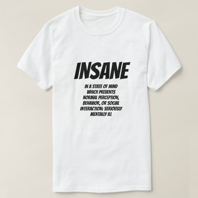 Camiseta Adjetivo: Insensato (Diseño del anverso)