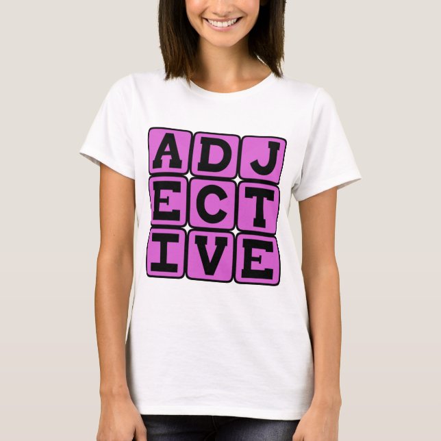 Camiseta Adjetivo, Parte del discurso (Anverso)
