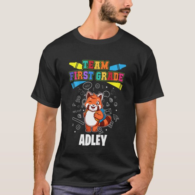 Camiseta Adley Personalizada de Niños Equipo Primer Grado A (Anverso)