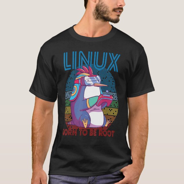 Camiseta Adm, programador geek de Fiesta raíz pingüino de L (Anverso)