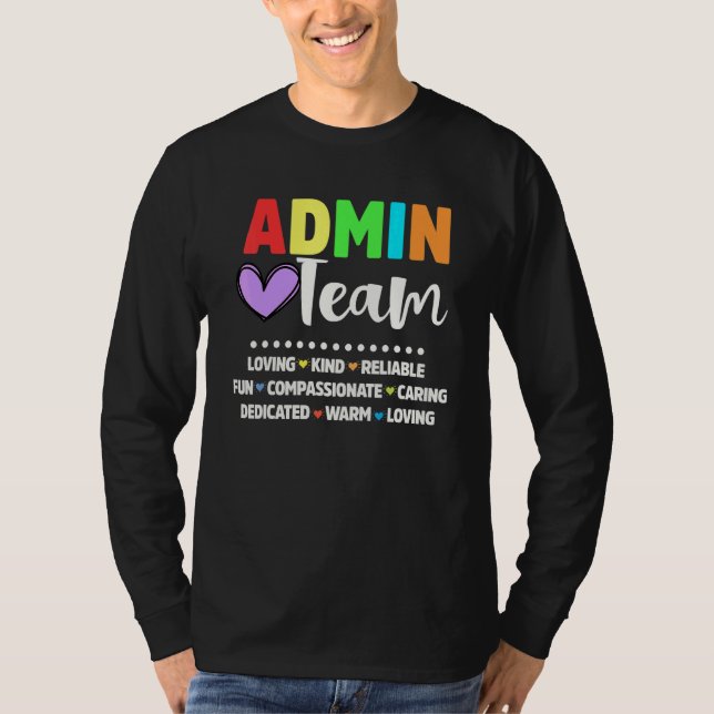 Camiseta Admin School Assistant Squad Principal Team Admini (Anverso)