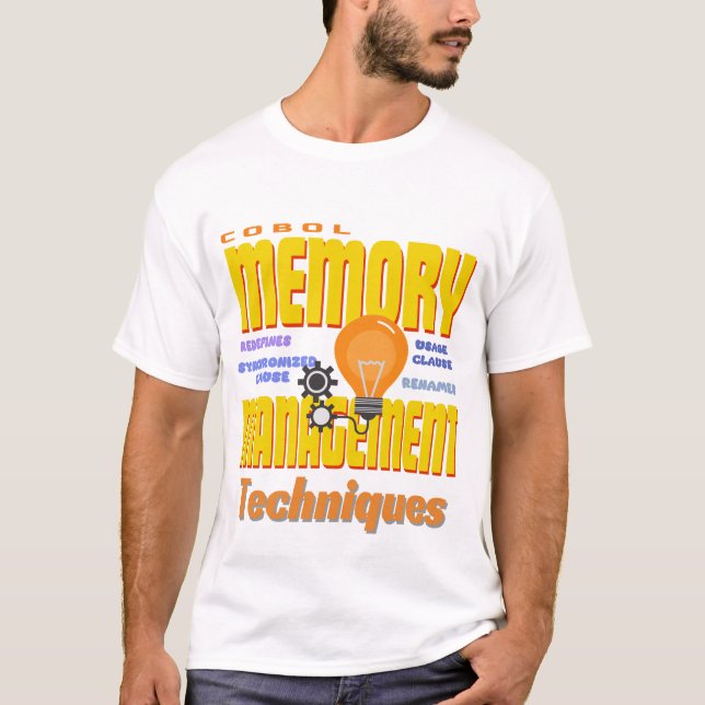 Camiseta Administración de memoria de programación de cobol (Anverso)