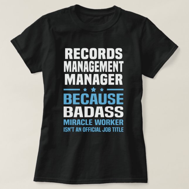 Camiseta Administrador de administración de registros (Diseño del anverso)