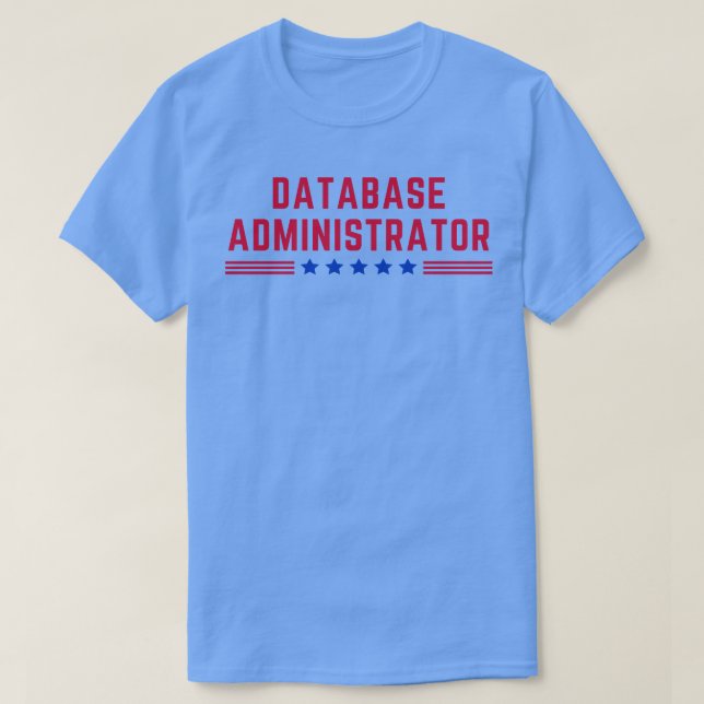 Camiseta Administrador de bases de datos estadounidenses (Diseño del anverso)