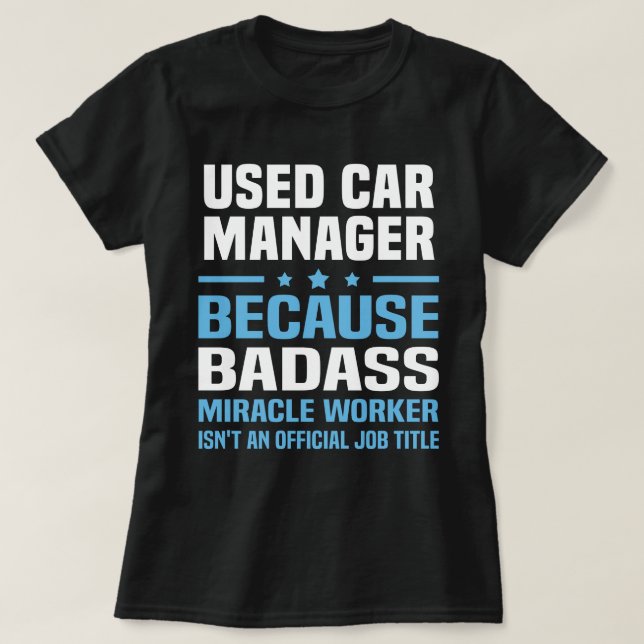 Camiseta Administrador de coches usado (Diseño del anverso)