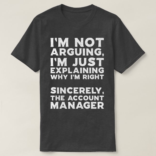 Camiseta Administrador de cuentas (Diseño del anverso)
