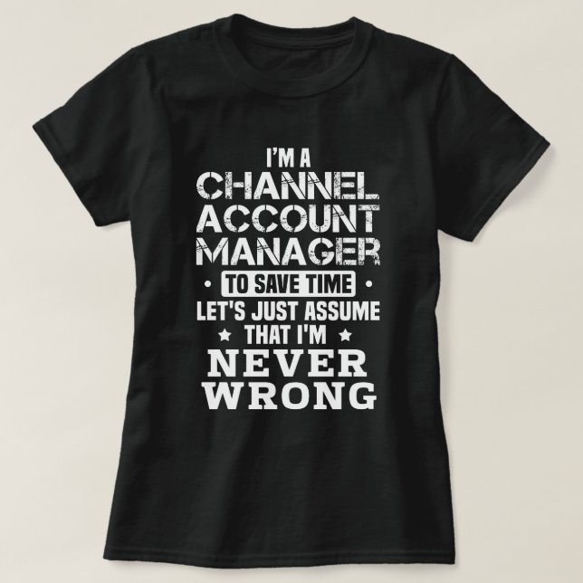 Camiseta Administrador de cuentas de canal (Diseño del anverso)