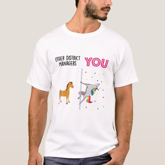 Camiseta Administrador de distrito Funny Unicorn (Anverso)