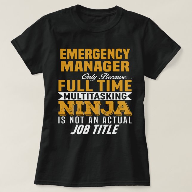Camiseta Administrador de emergencias (Diseño del anverso)