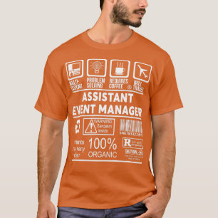 CAMISETA ADMINISTRADOR DE EVENTOS ASISTENTE DISEÑO NIZADO