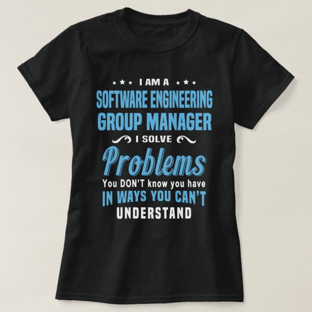 Camiseta Administrador de grupos de ingeniería de software (Diseño del anverso)