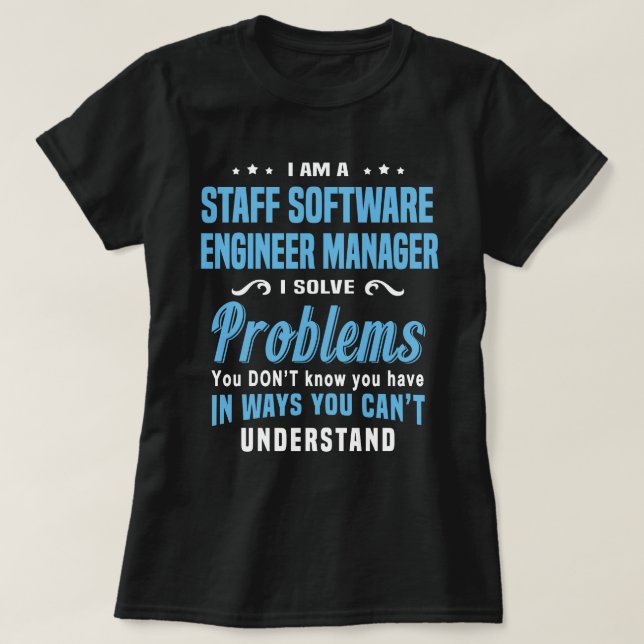 Camiseta Administrador de ingenieros de software de persona (Diseño del anverso)