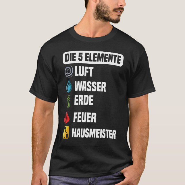 Camiseta Administrador de la instalación Janitorial 5 Eleme (Anverso)