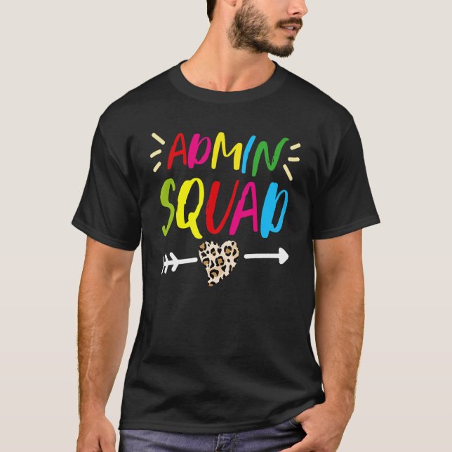 Camiseta Administrador de Leopard Admin Squad School Admini (Anverso)